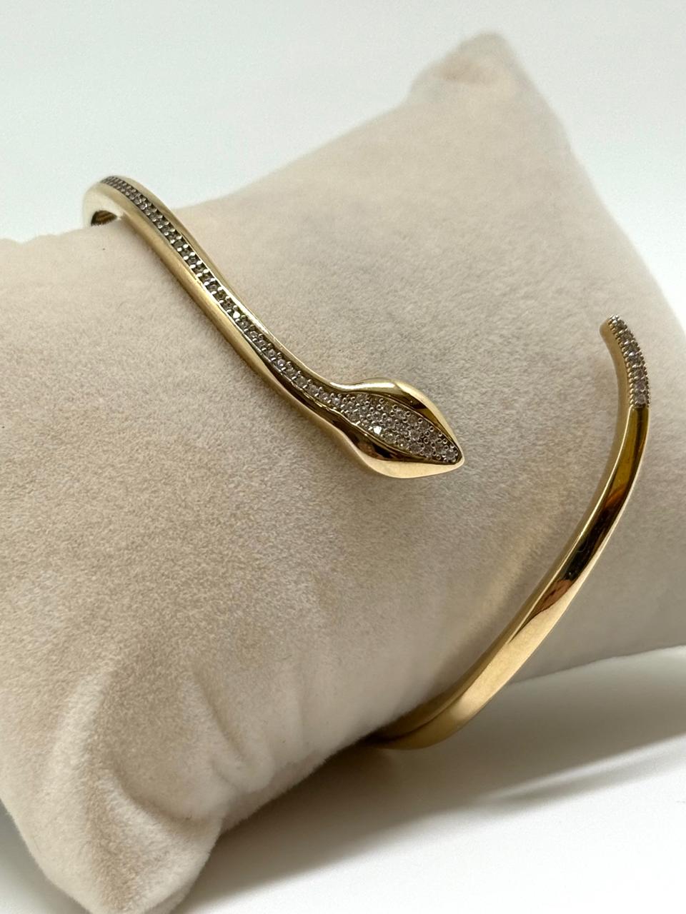 BRAZALETE SERPIENTE 14.5G 14K DIAMON LK0015